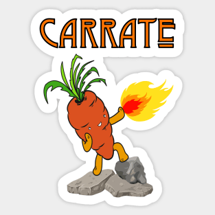 Karate carrot funny Sticker